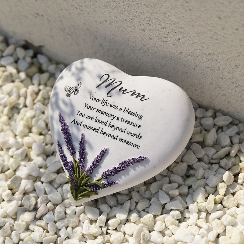 Thoughts Of You Heart Stone / Lavender - Mum