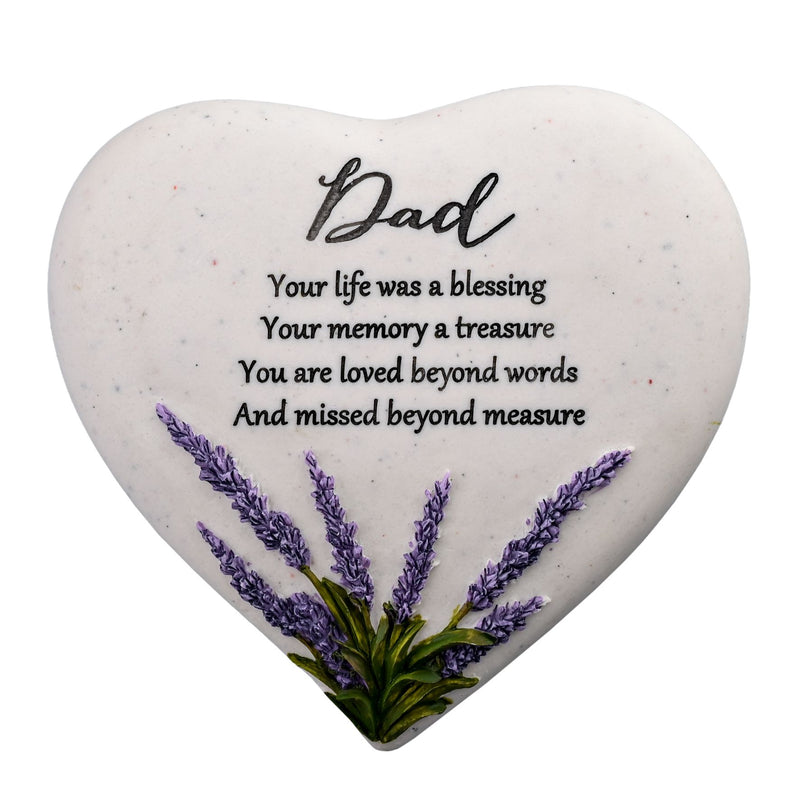 Thoughts Of You Heart Stone / Lavender - Dad