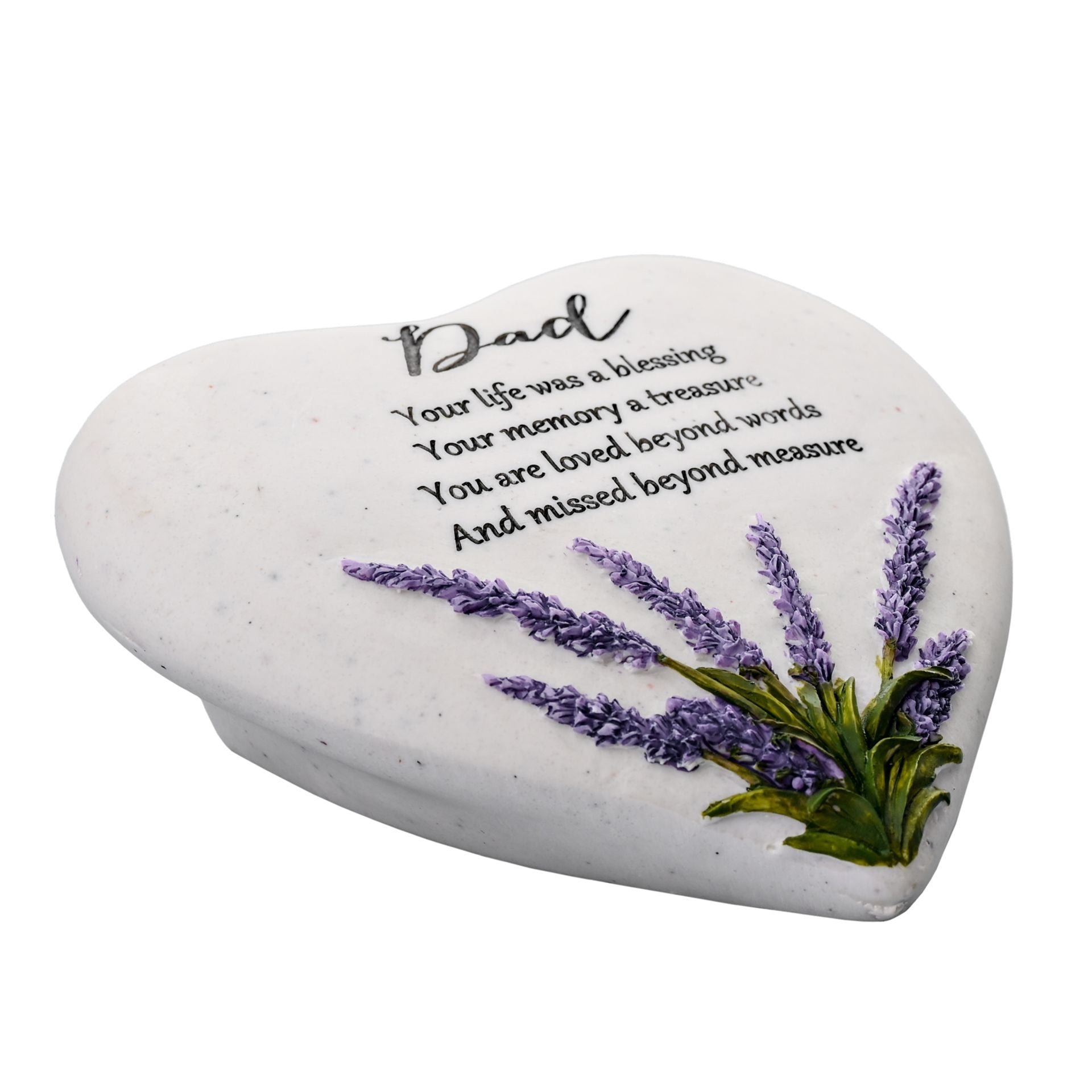 Thoughts Of You Heart Stone / Lavender - Dad