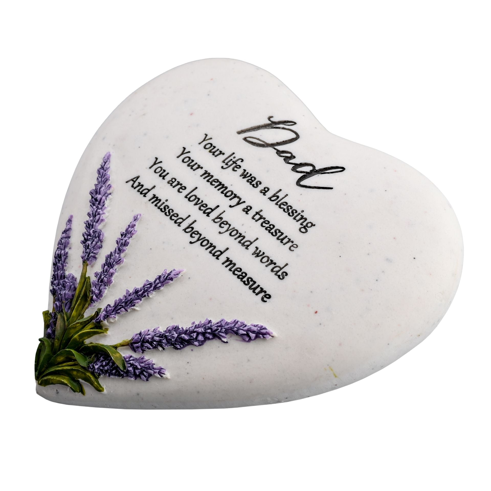 Thoughts Of You Heart Stone / Lavender - Dad
