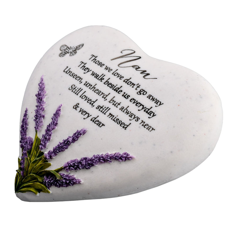 Thoughts Of You Heart Stone / Lavender - Nan