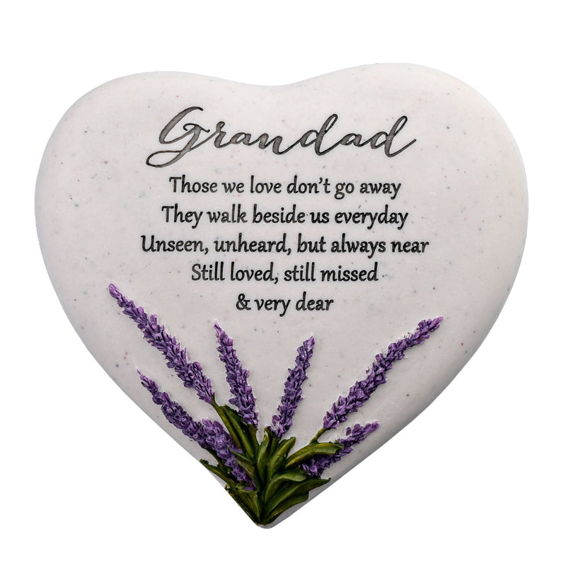Thoughts Of You Heart Stone / Lavender - Grandad