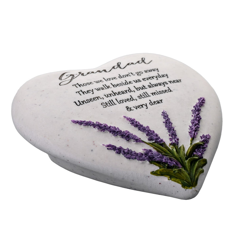 Thoughts Of You Heart Stone / Lavender - Grandad
