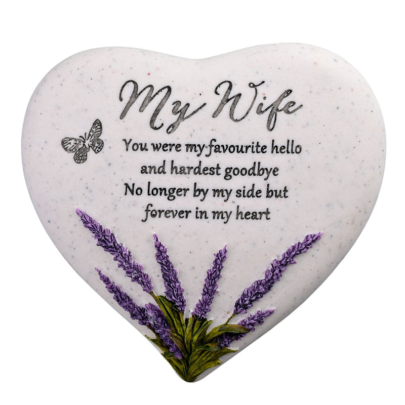 Thoughts Of You Heart Stone / Lavender - Wife