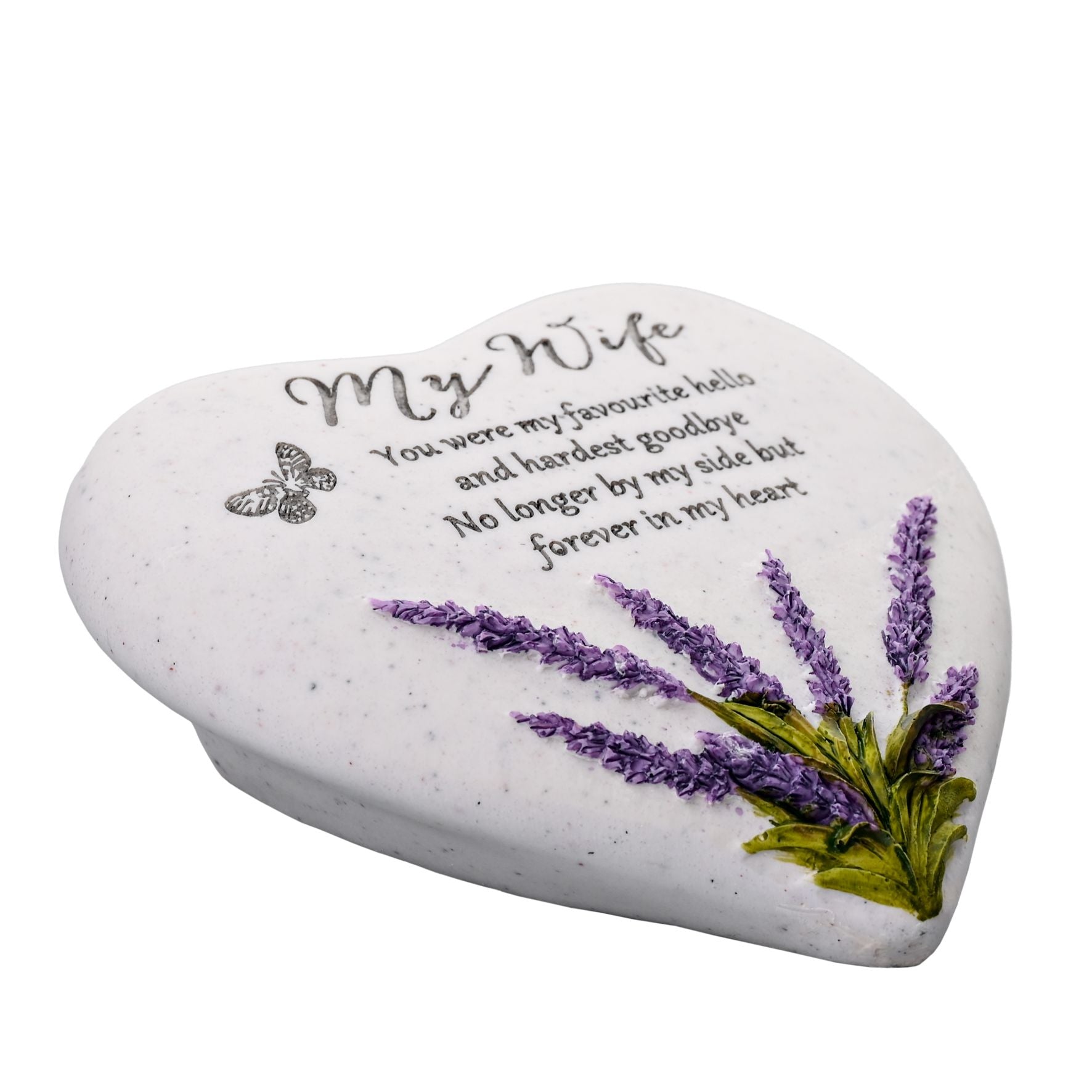 Thoughts Of You Heart Stone / Lavender - Wife
