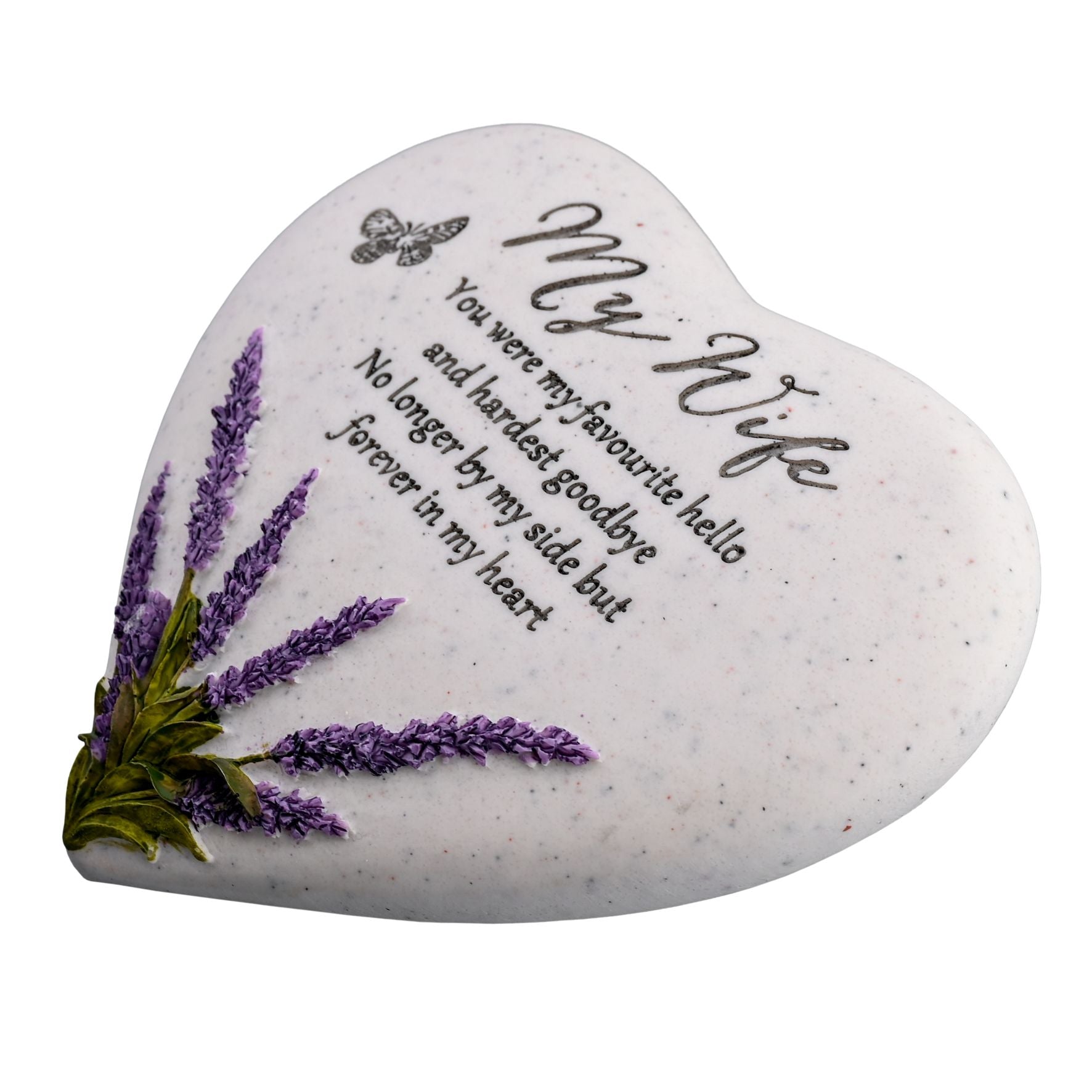 Thoughts Of You Heart Stone / Lavender - Wife