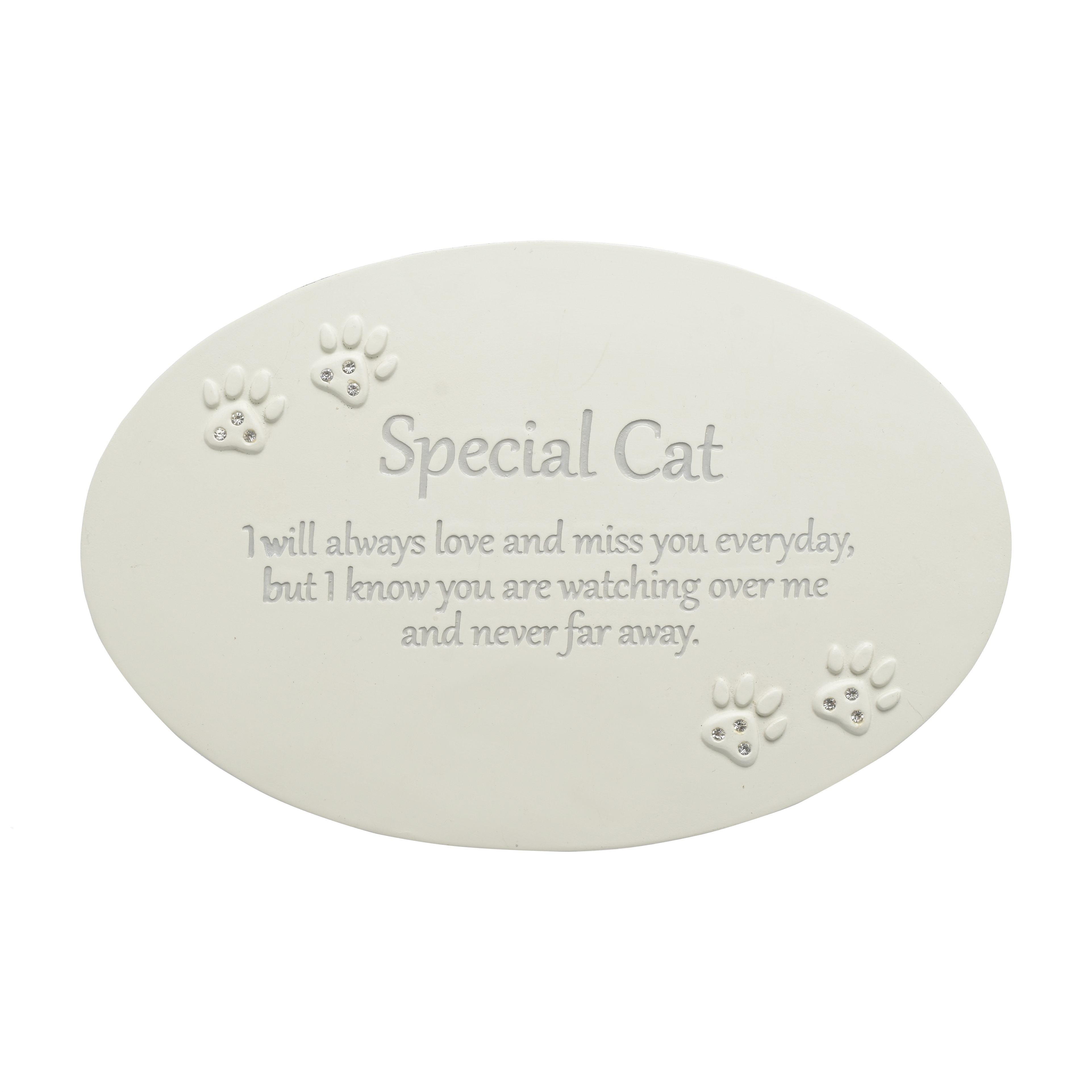 Thoughts of You Resin Memorial Plaque - Cat