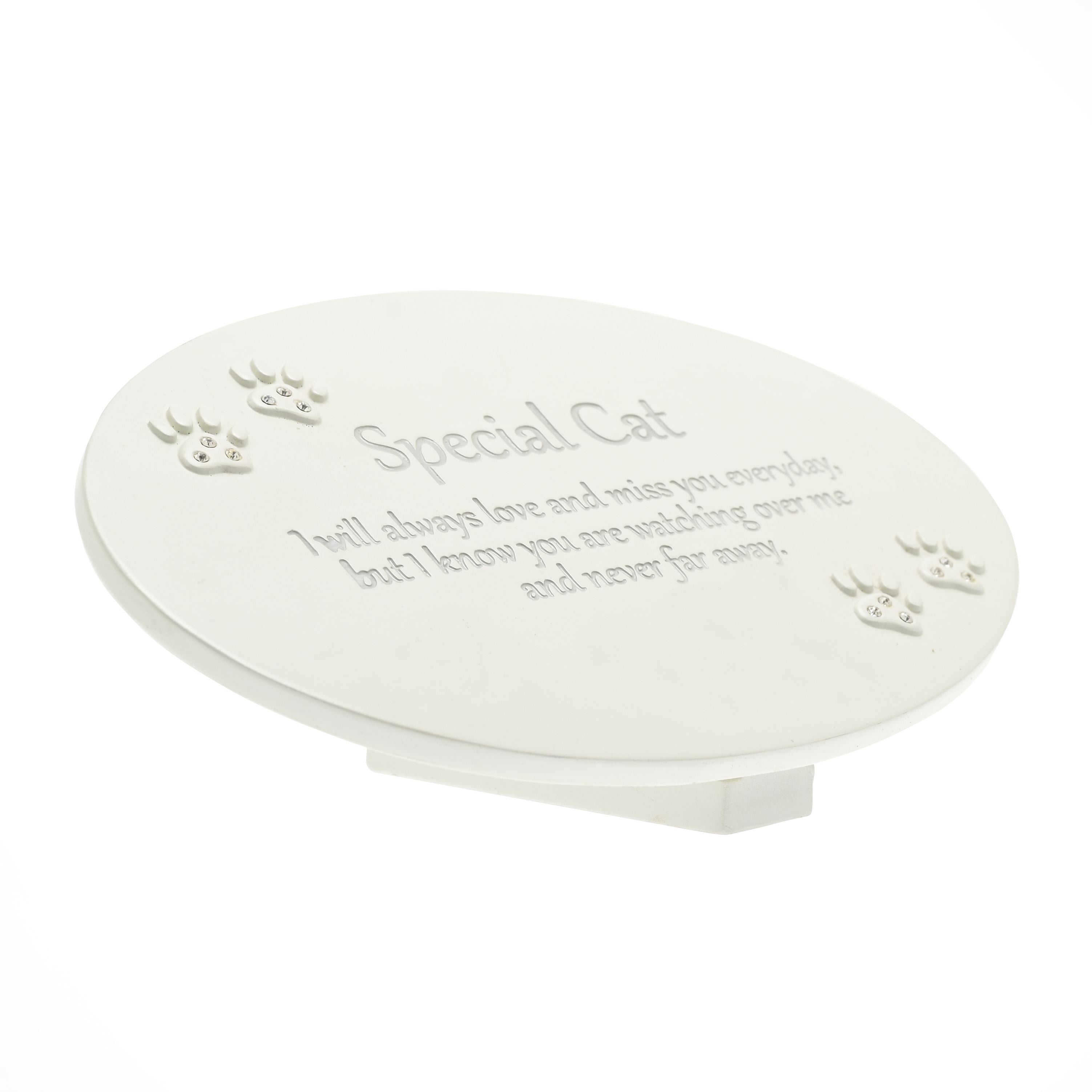 Thoughts of You Resin Memorial Plaque - Cat