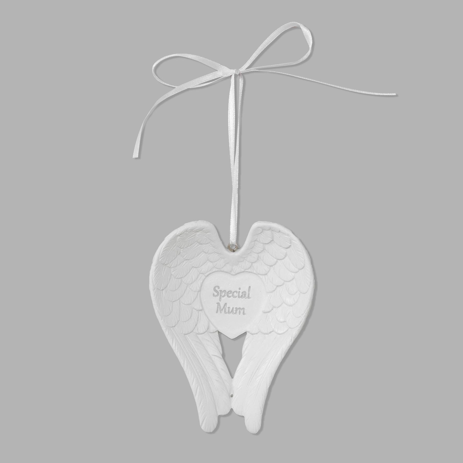 Thoughts of You Hanging Resin Wings Plaque - Mum