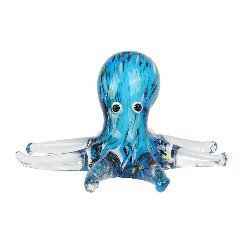 Objets d'Art Glass Figurine - Blue Octopus