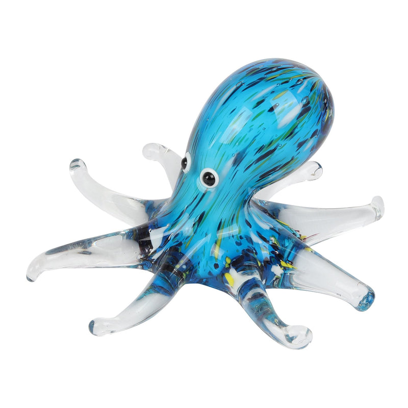 Objets d'Art Glass Figurine - Blue Octopus