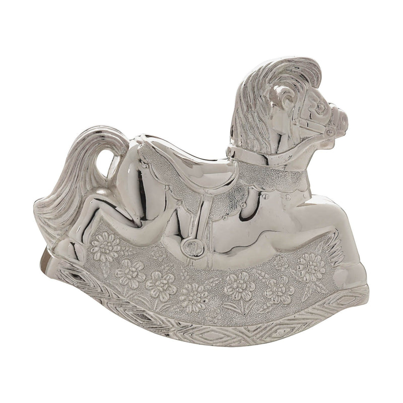 Bambino Silver Plated Rocking Horse Money Box