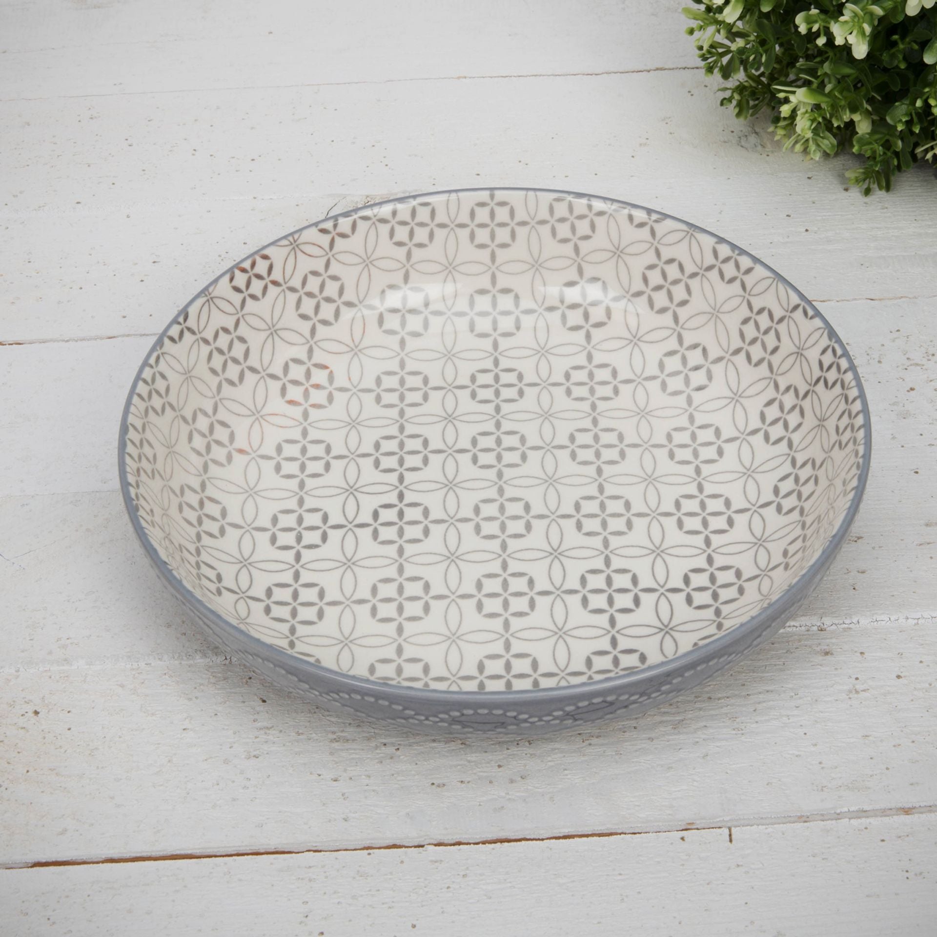 Set of 4 Tile Pattern Pasta Bowls