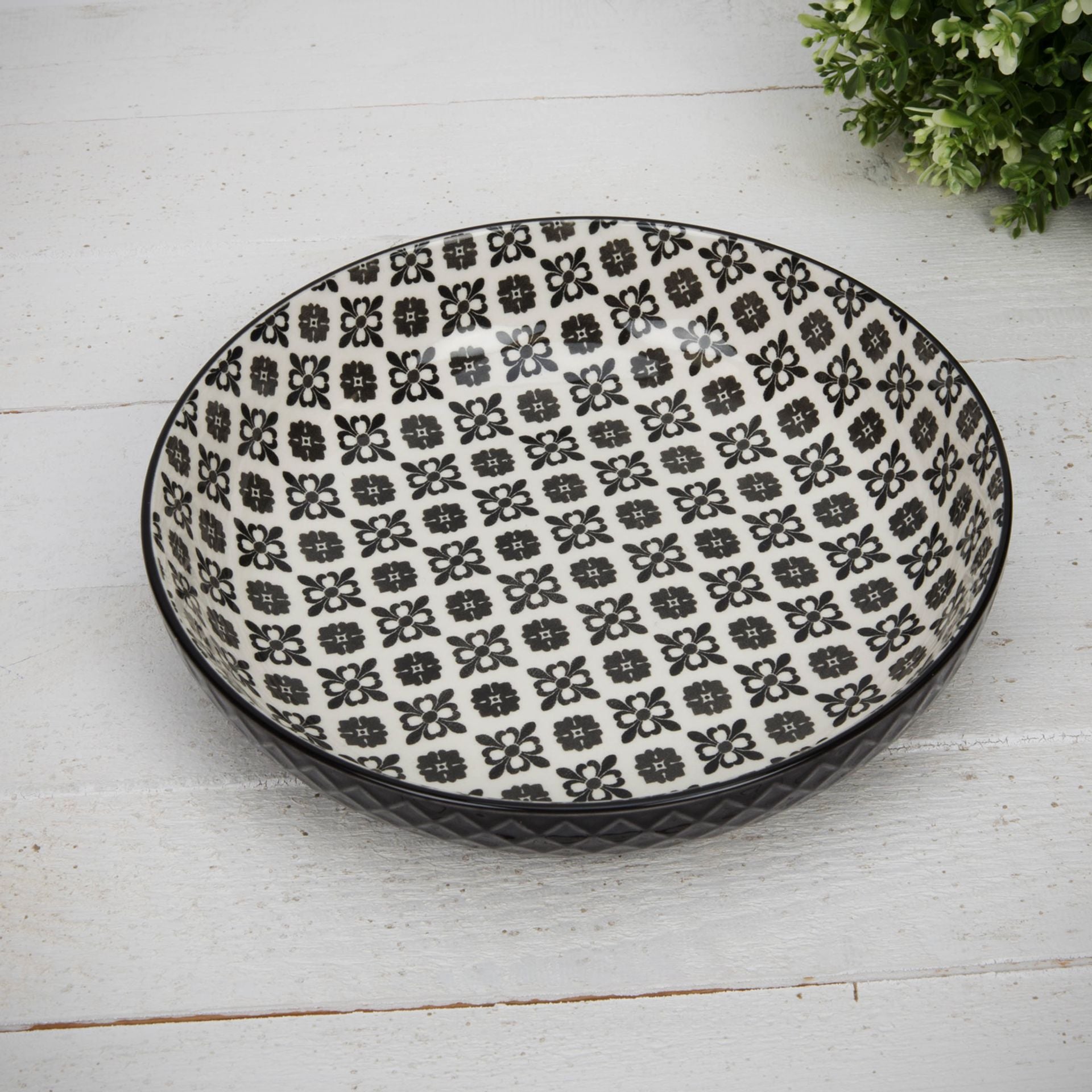 Set of 4 Tile Pattern Pasta Bowls
