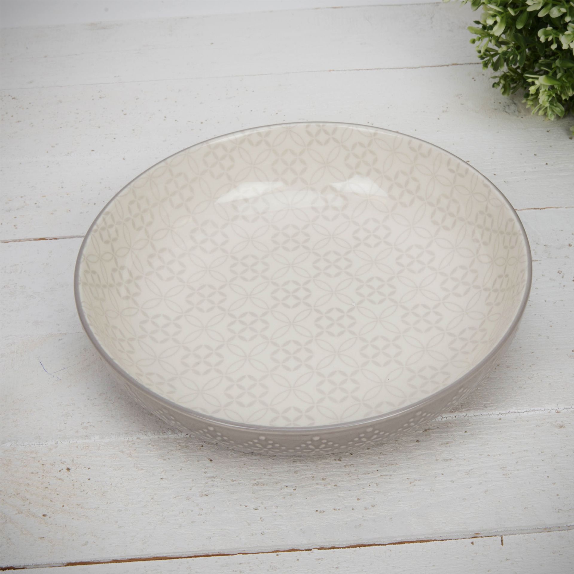 Set of 4 Tile Pattern Pasta Bowls