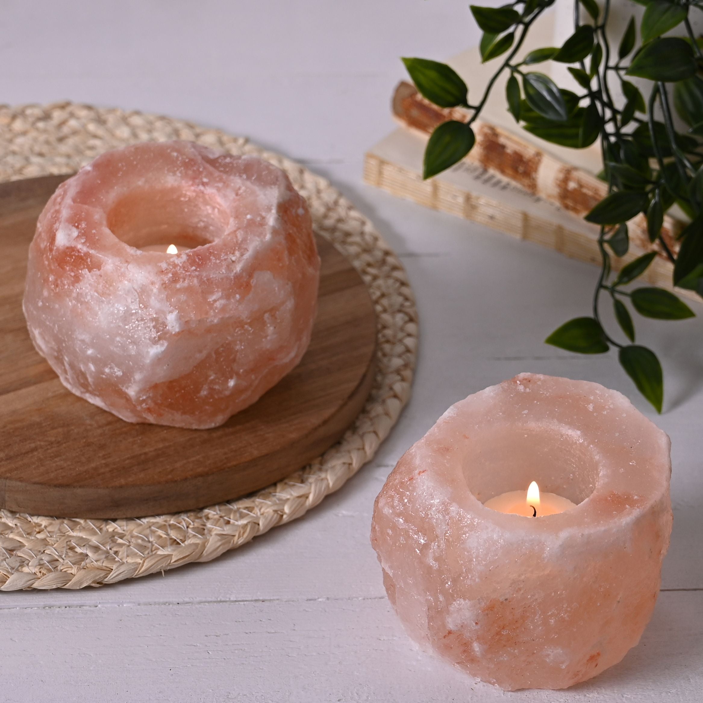 Himalayan Rock Salt Set of 2 Assorted Tealights