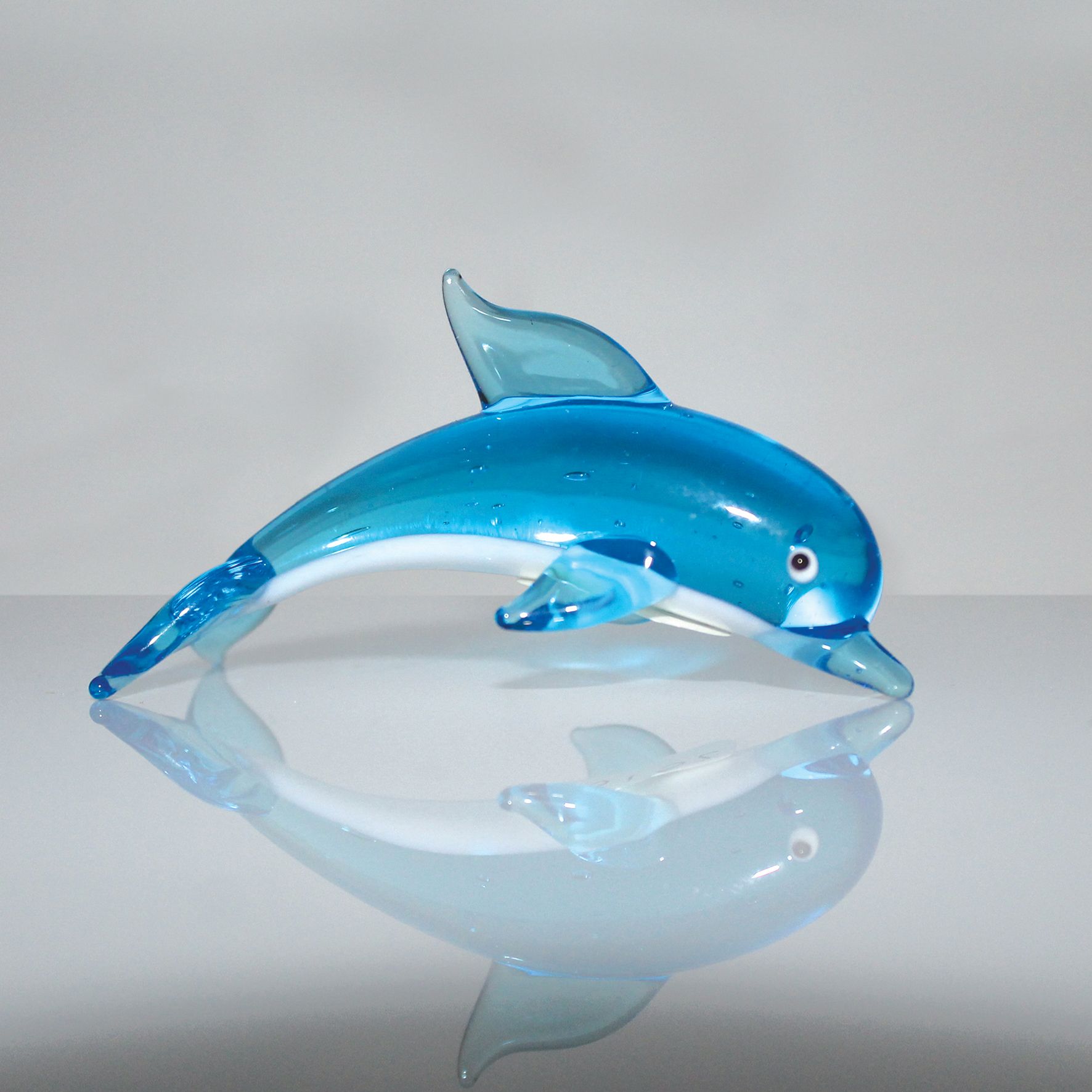 Objets d'art Miniature Glass Figurine - Dolphin
