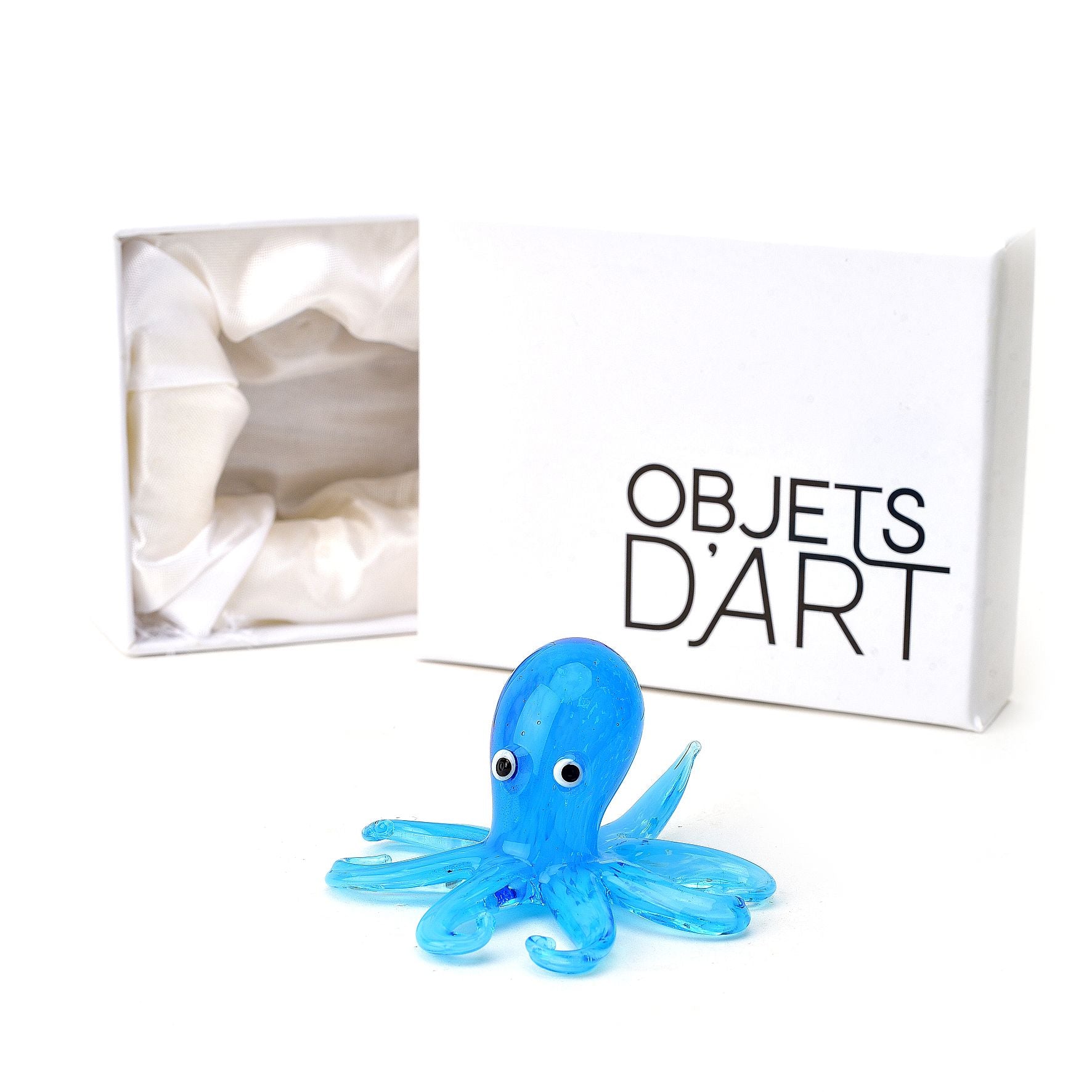 Objets D'art Miniature Glass Figurine - Octopus