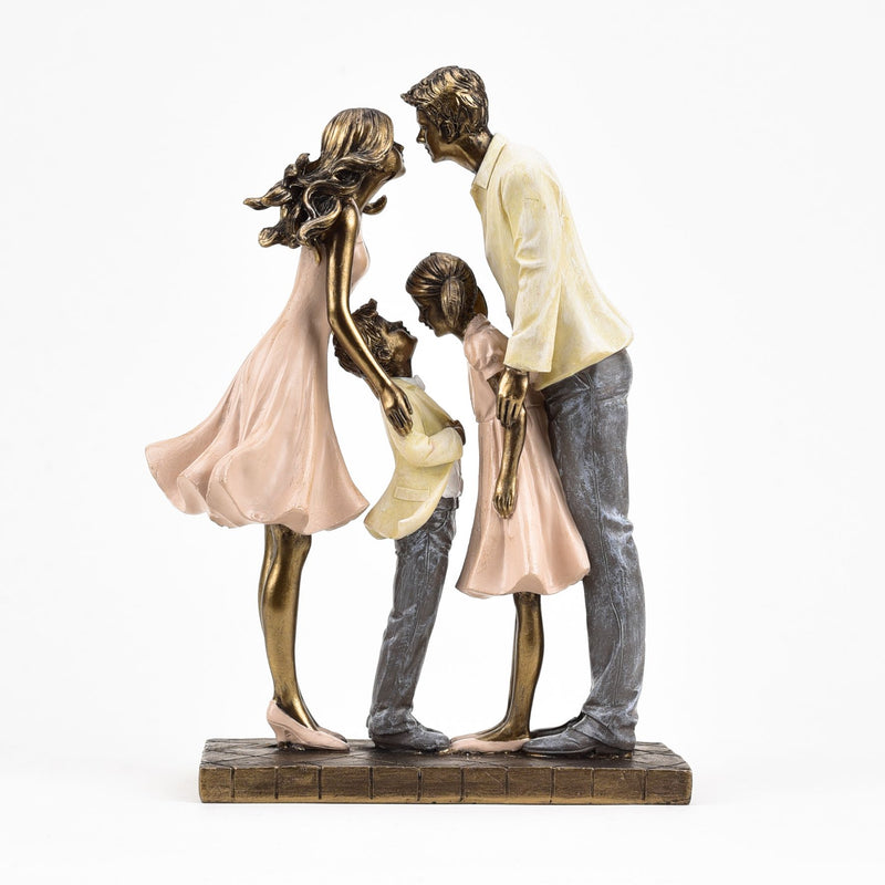 Juliana Family of Four Figurine Bronze and Blush Pink