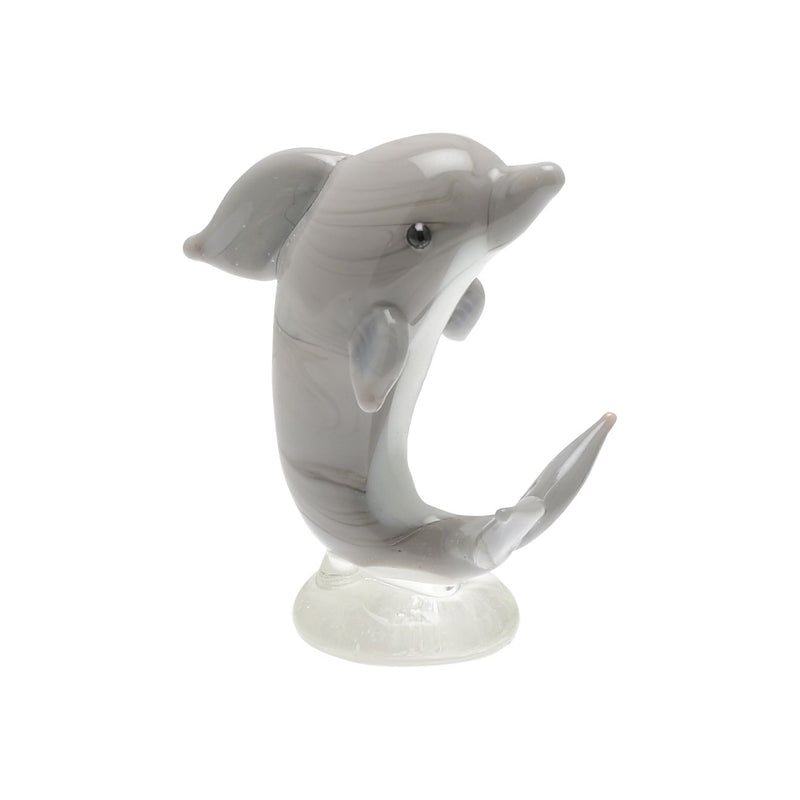 Objets d'art Miniature Glass Figurine - Dolphin