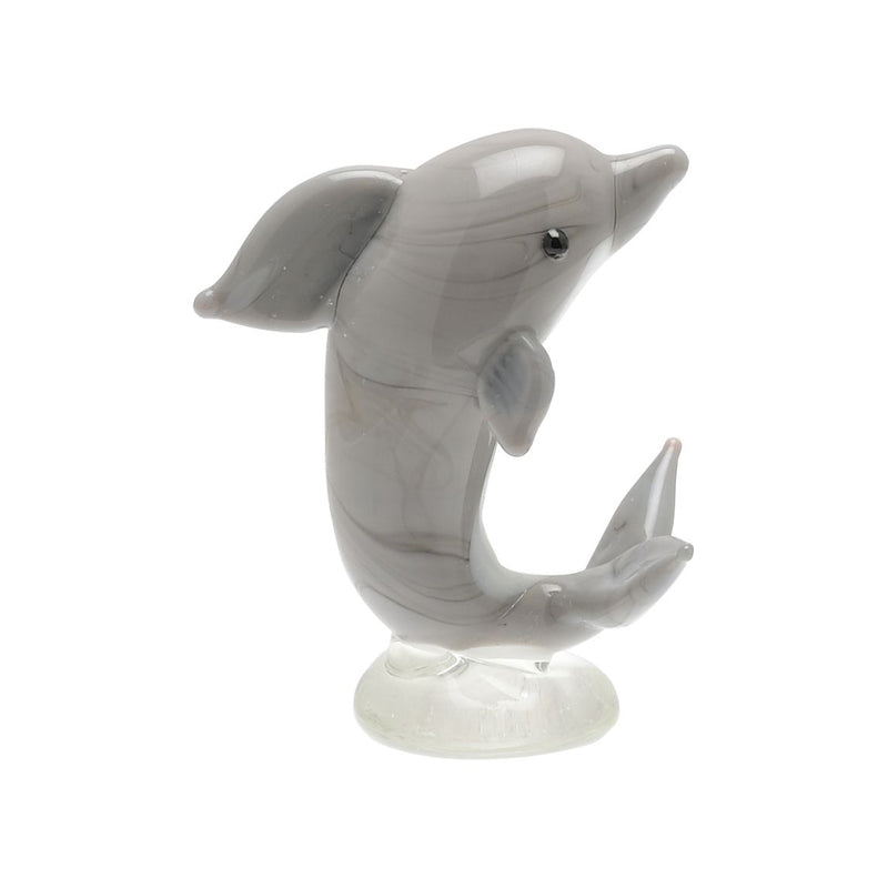Objets d'art Miniature Glass Figurine - Dolphin