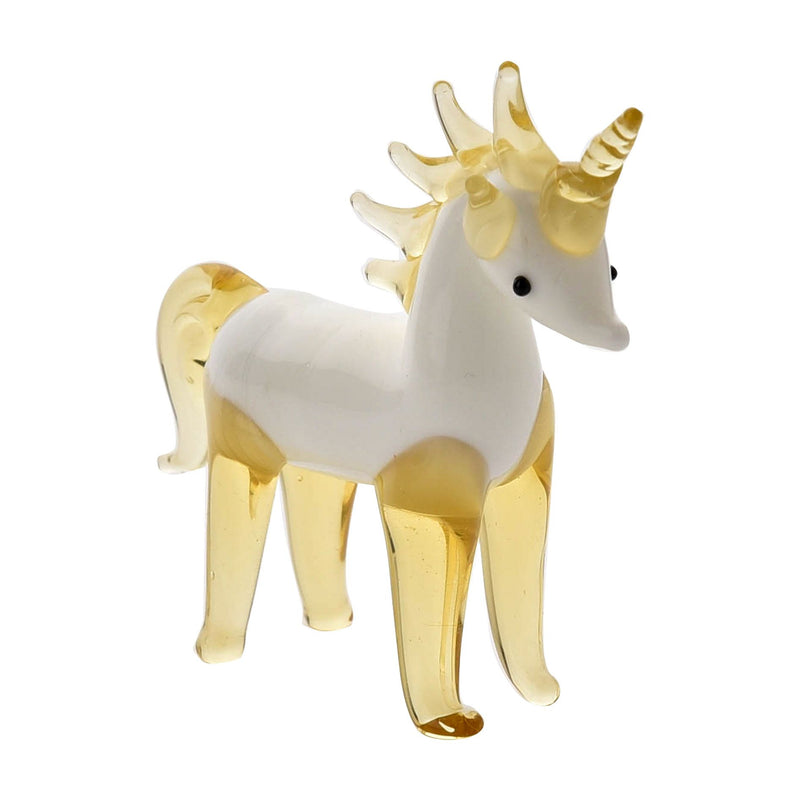 Objets d'art Miniature Glass Figurine - White Unicorn