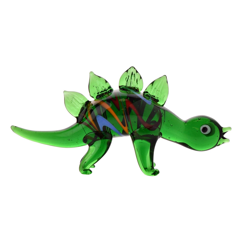 Objets d'art Miniature Glass Figurine - Green Dinosaur