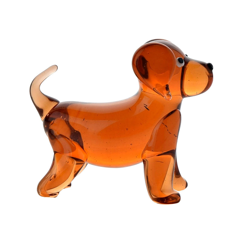 Objets d'art Miniature Glass Figurine - Dog