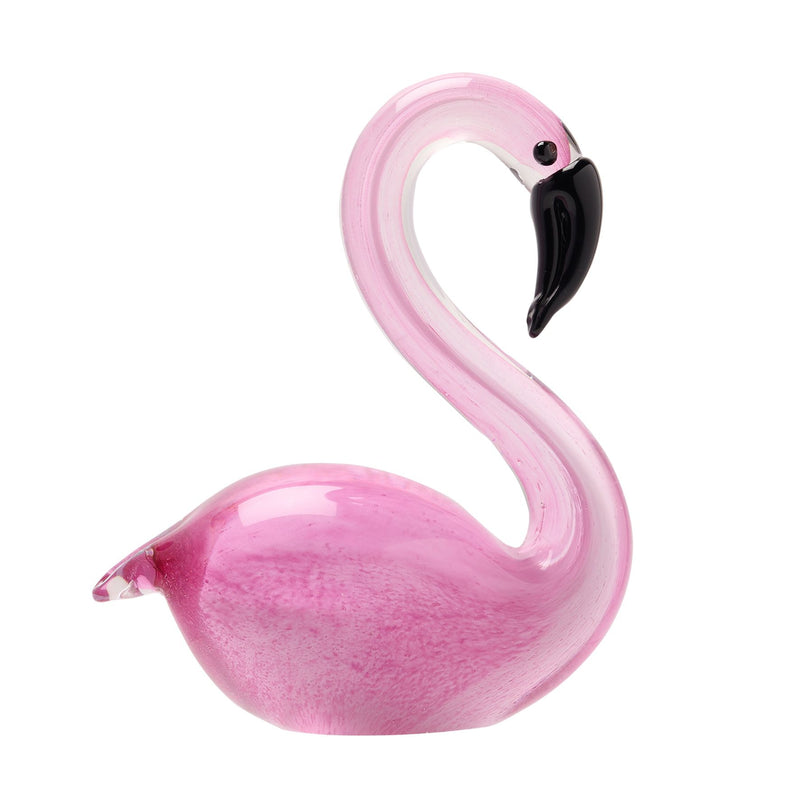 Objets d'art Glass Figurine - Flamingo