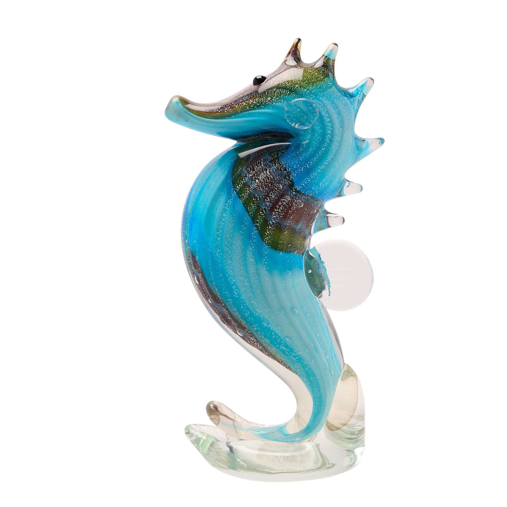 Objets d'art Miniature Glass Figurine - Seahorse