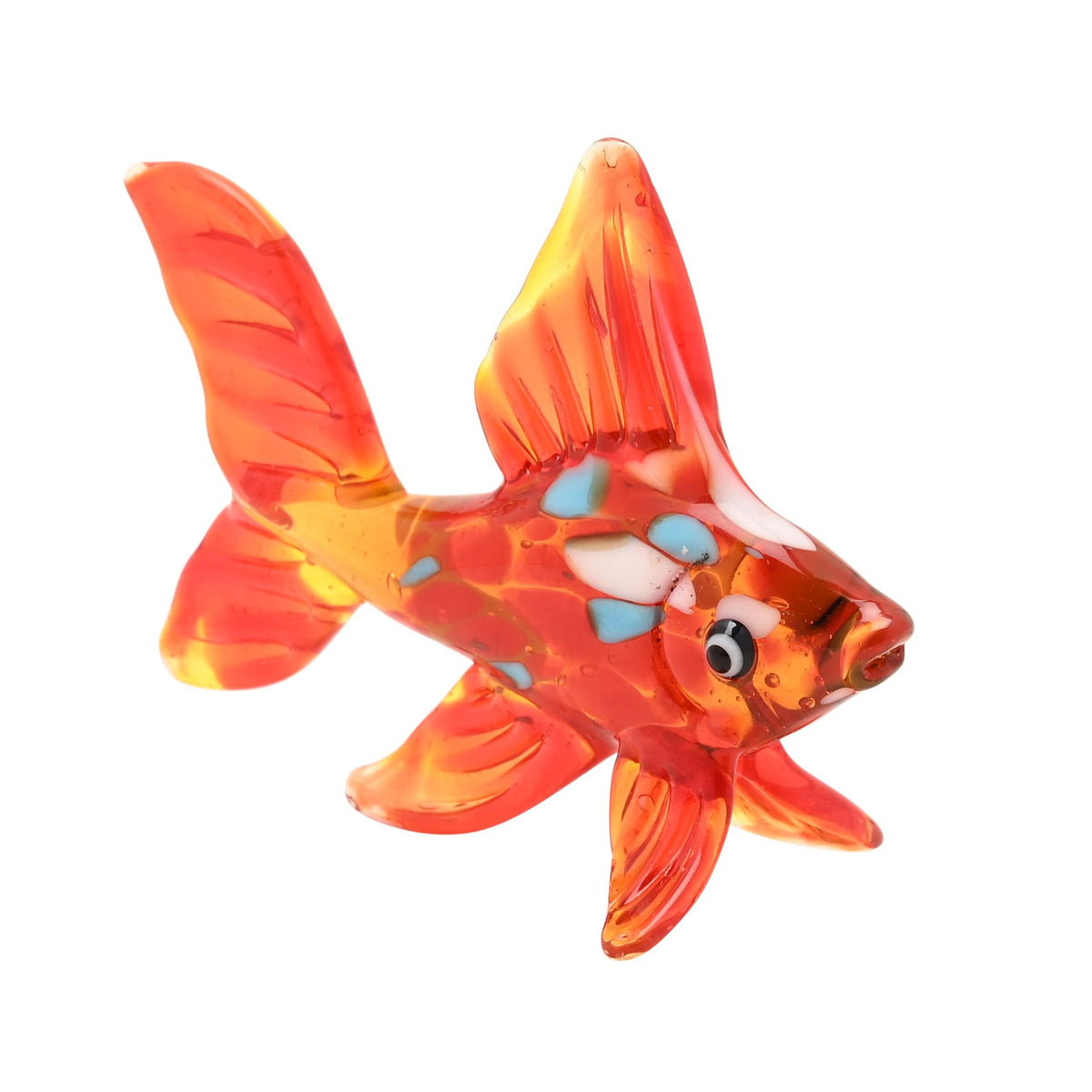Objets D'art Miniature Glass Figurine - Goldfish