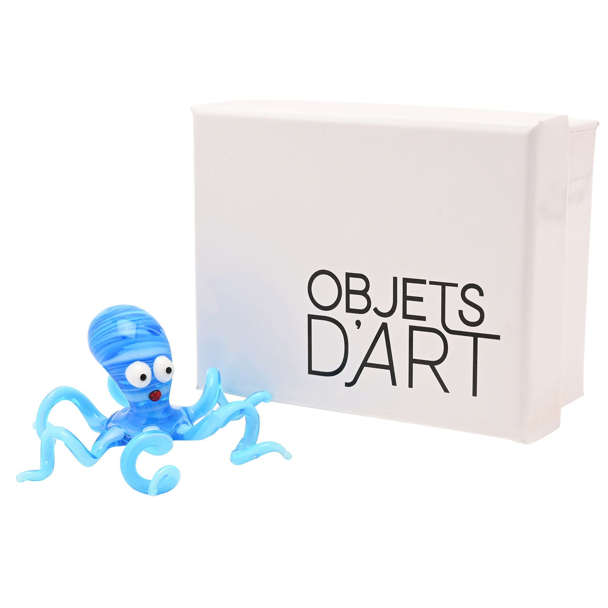 Objets D'art Miniature Glass Figurine - Octopus
