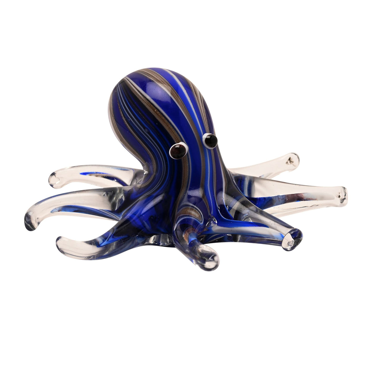 Objets D'art Glass Figurine - Deep Blue Octopus