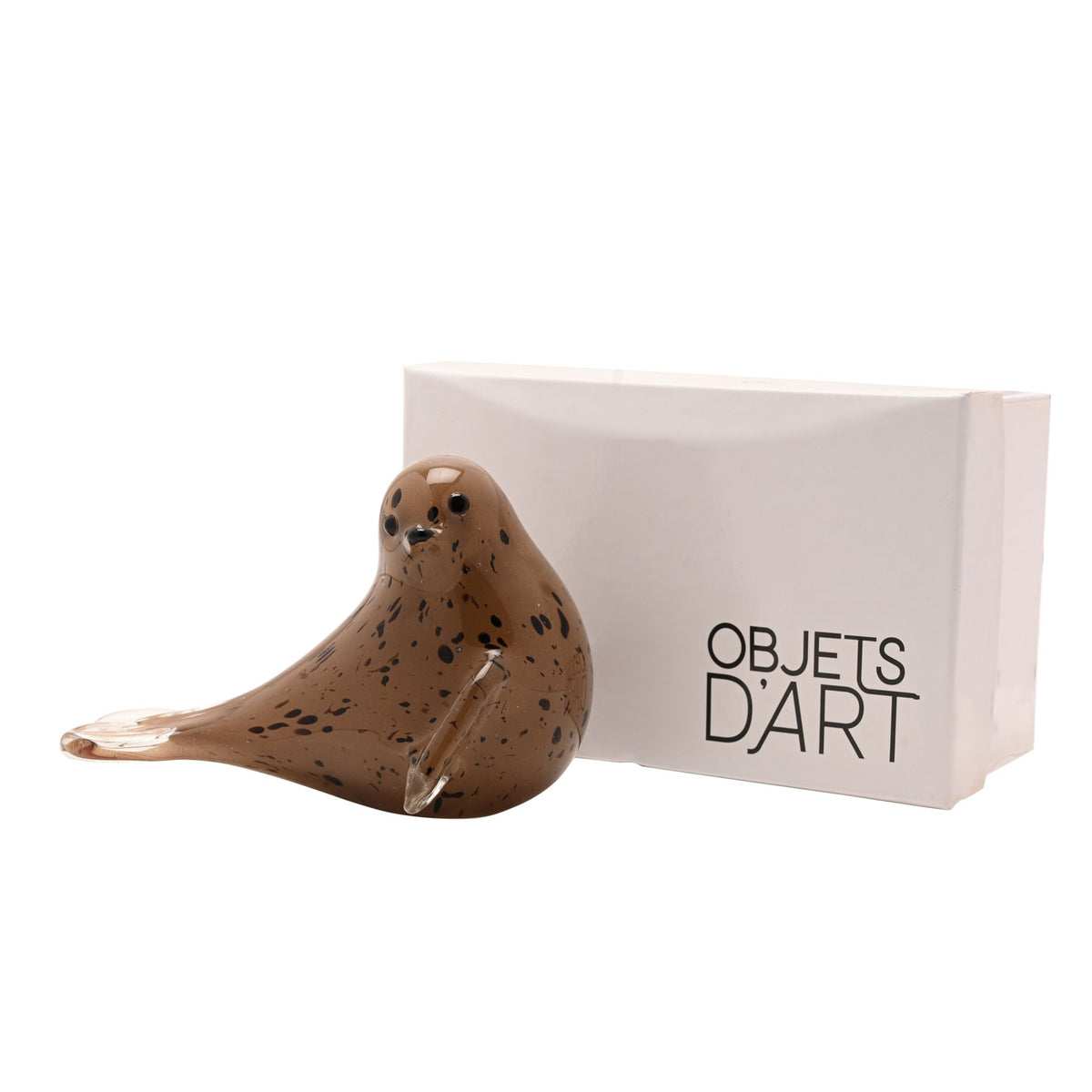 Objets D'art Glass Figurine - Grey Seal