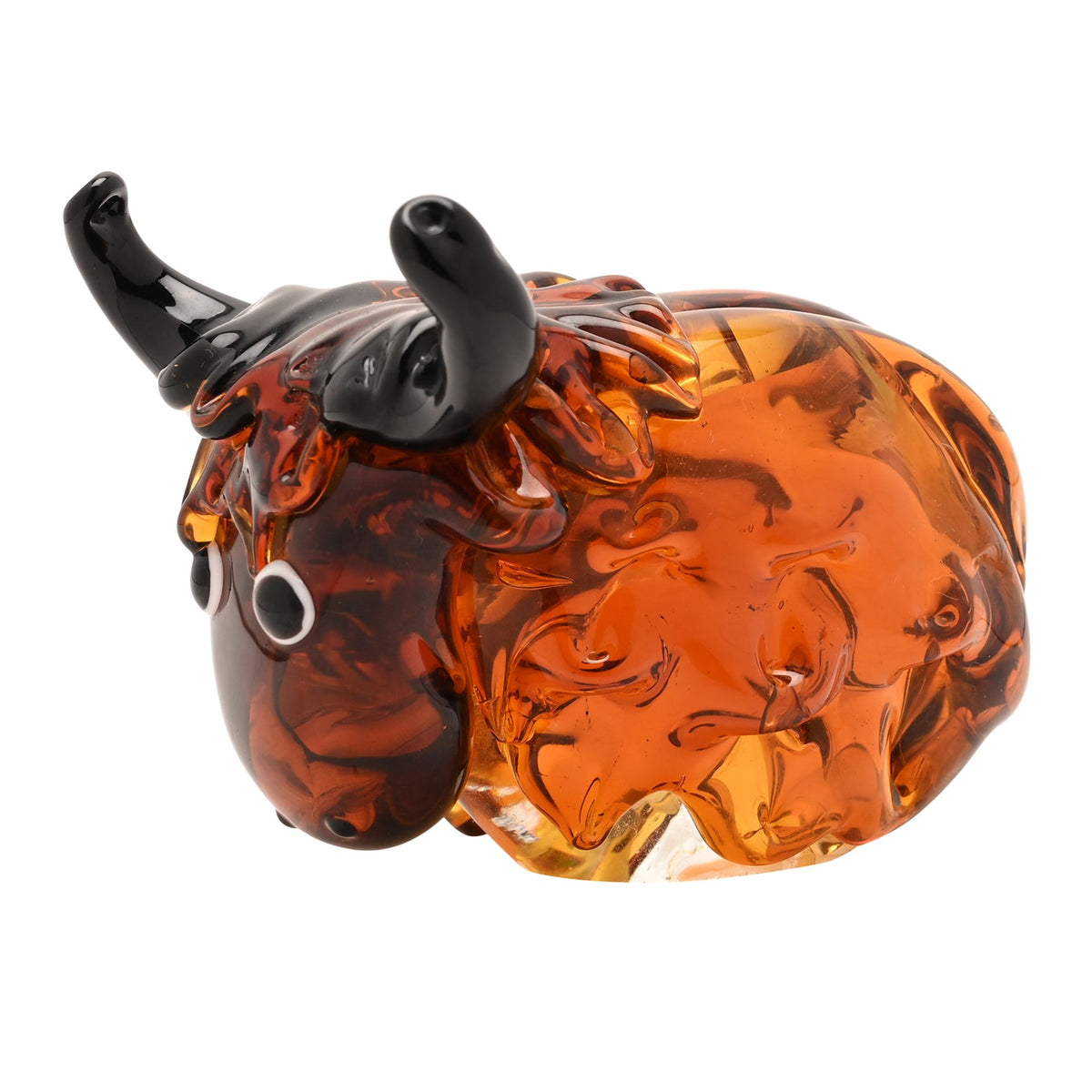 Objets D'art Glass Figurine - Highland Cow