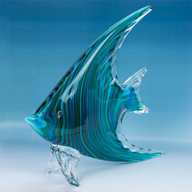 Objets dArt Glass Figurine - Angel Fish