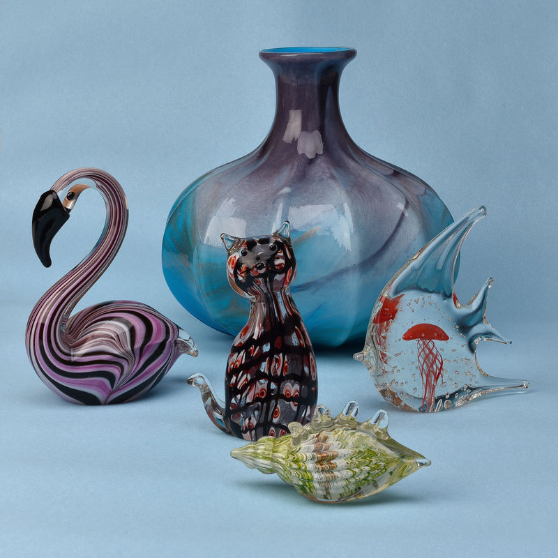 Objets dArt Glass Figurine - Swan