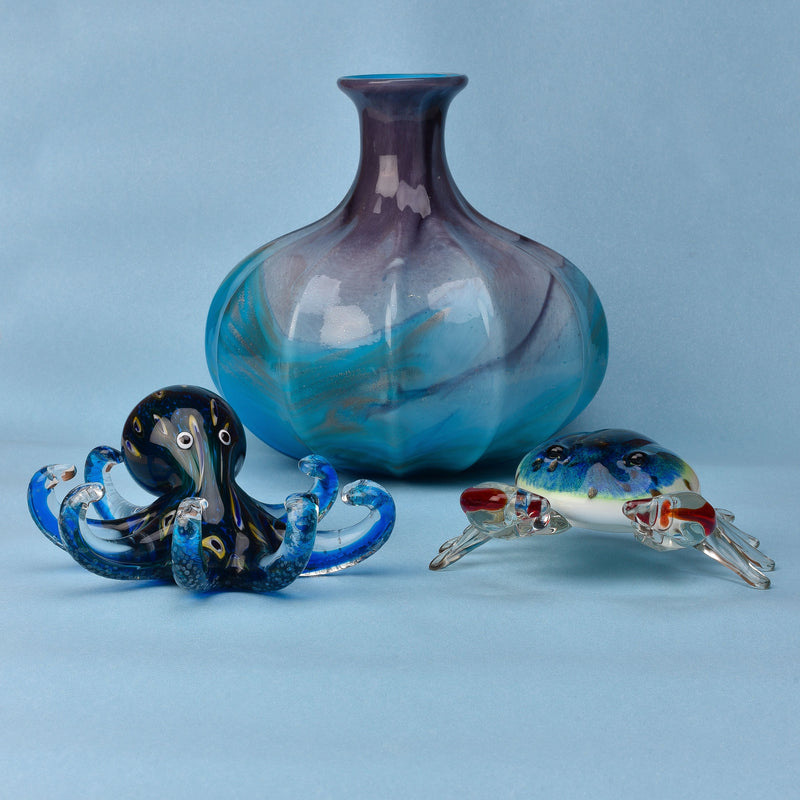 Objets dArt Glass Figurine - Octopus Figurine