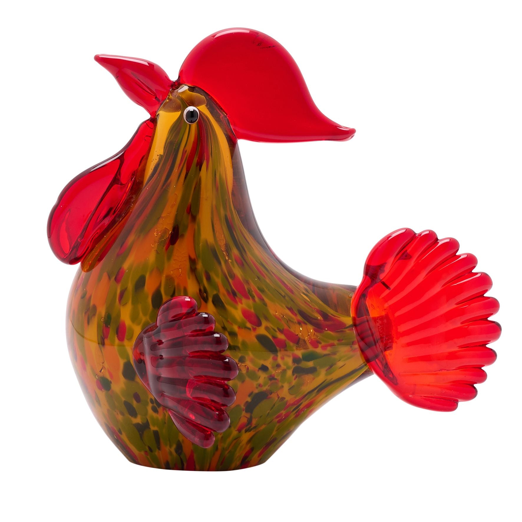 Objets d'art Glass Figurine - Cockerel