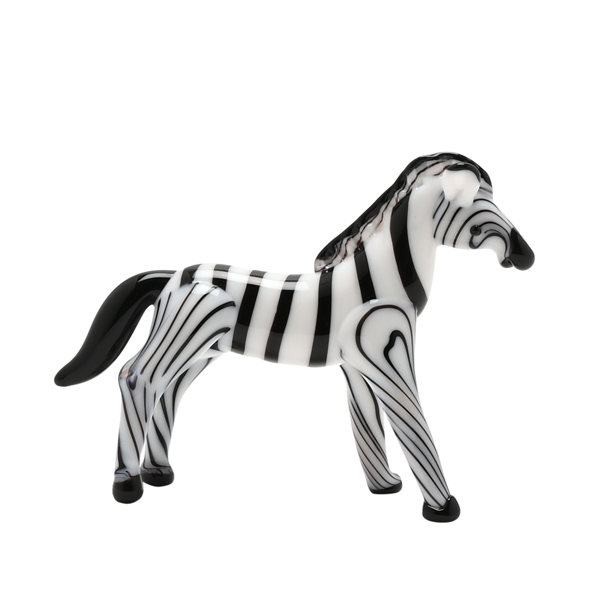 Objets d'art Miniature Glass Figurine - Zebra