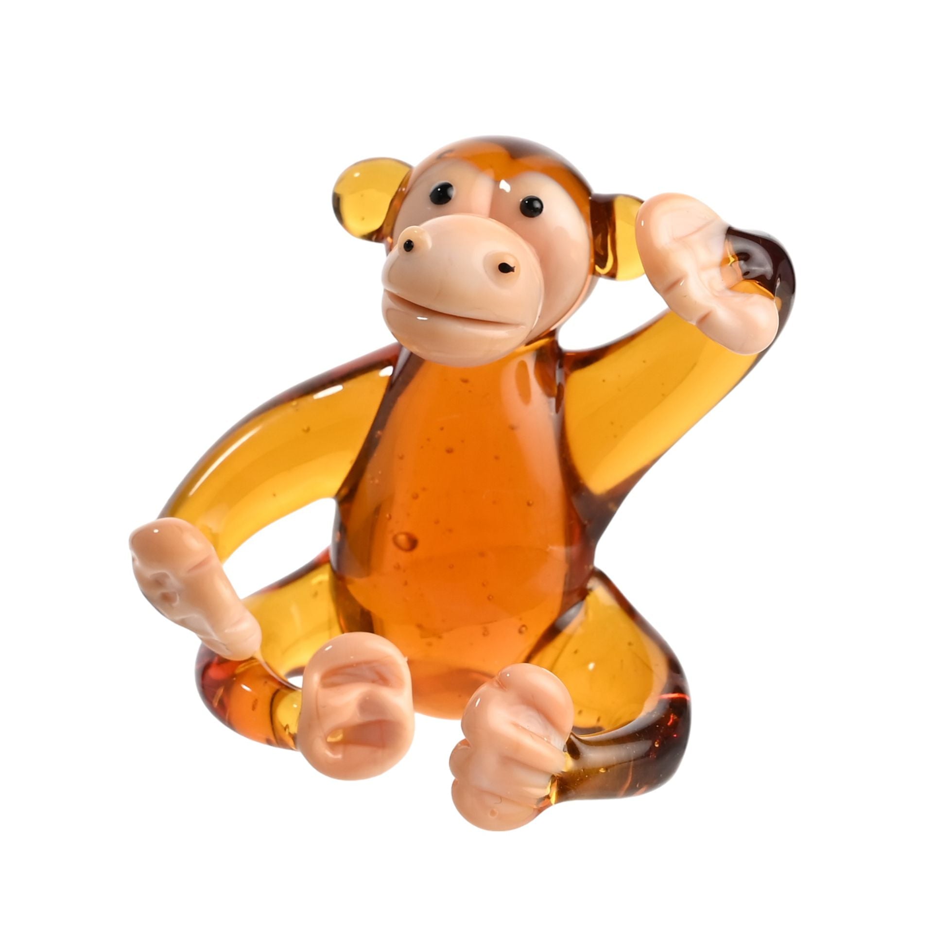 Objets d'art Miniature Glass Figurine - Monkey