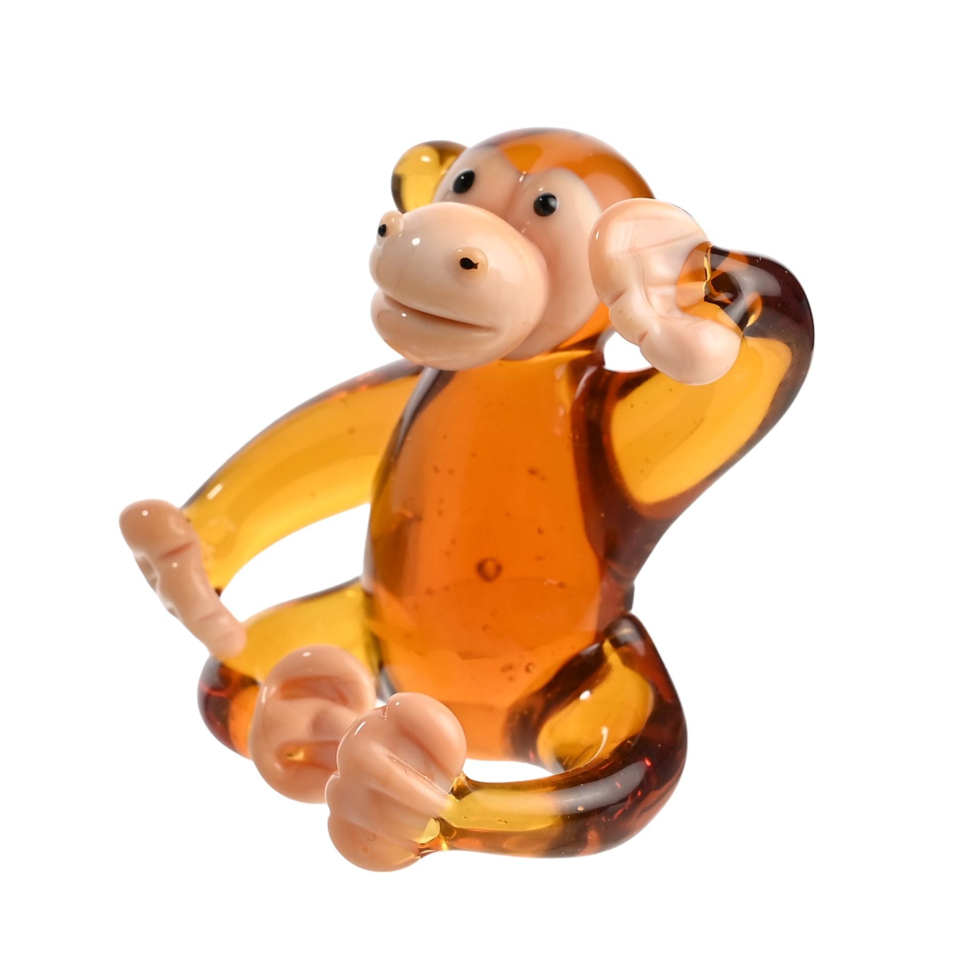 Objets d'art Miniature Glass Figurine - Monkey