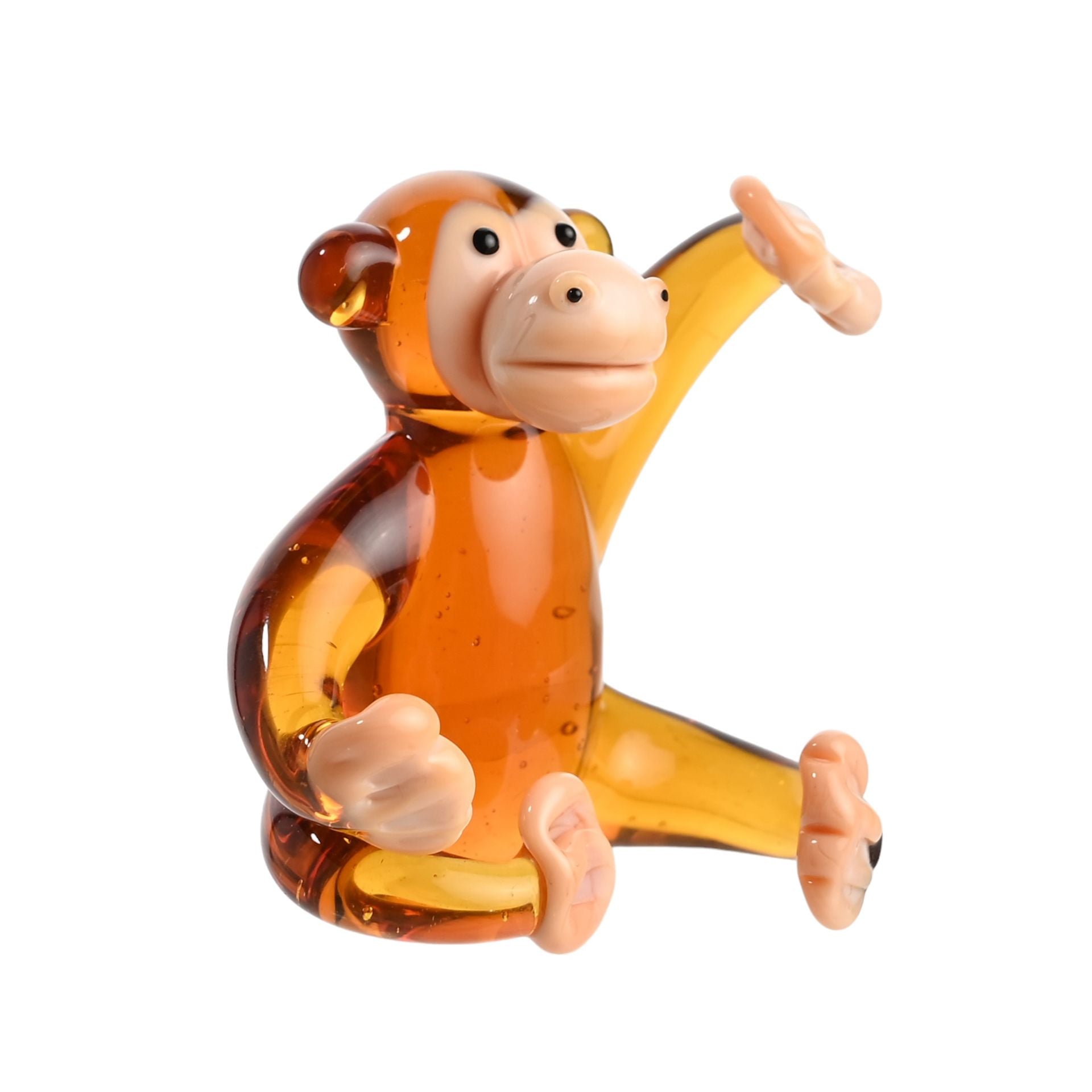 Objets d'art Miniature Glass Figurine - Monkey