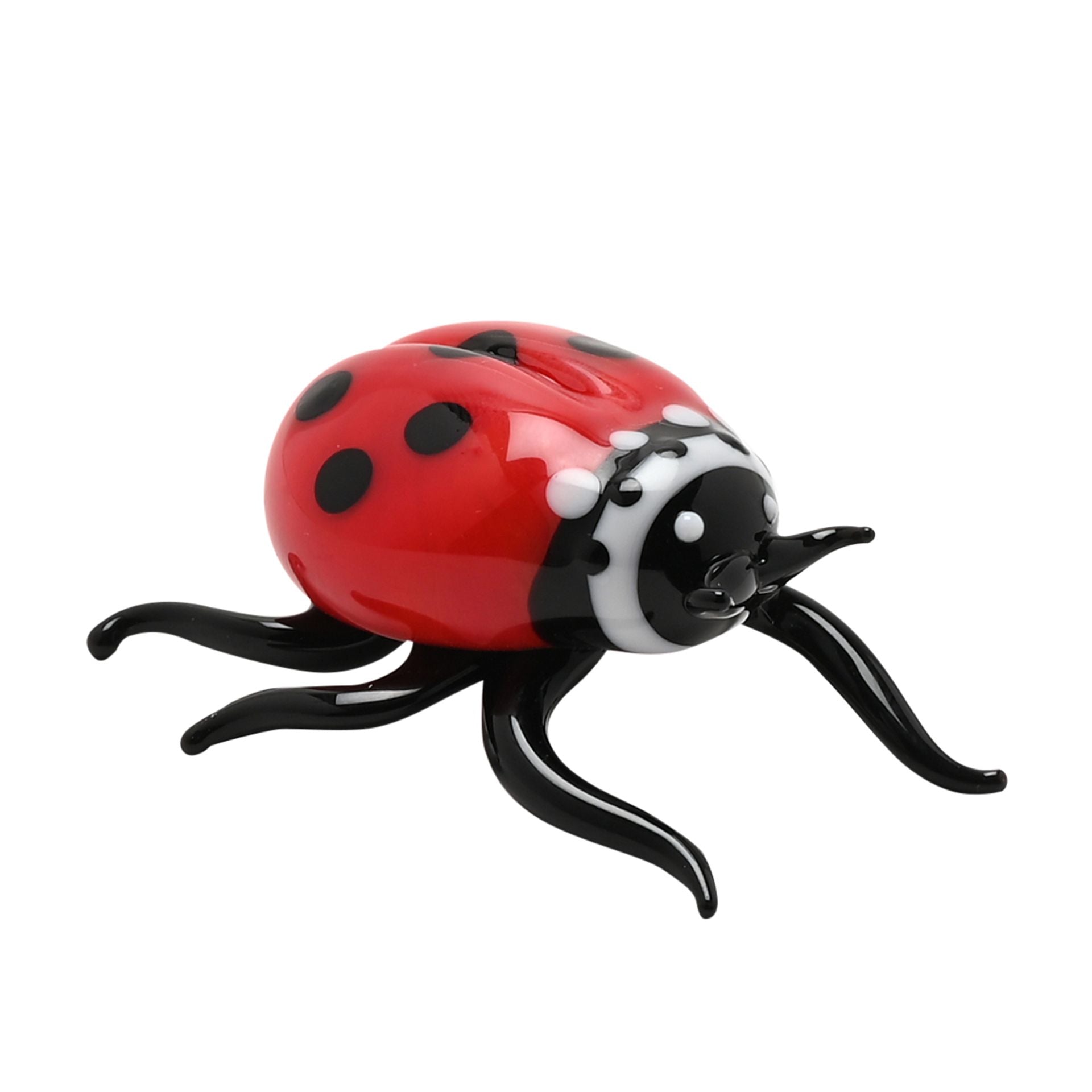 Objets d'art Miniature Glass Figurine - Ladybird