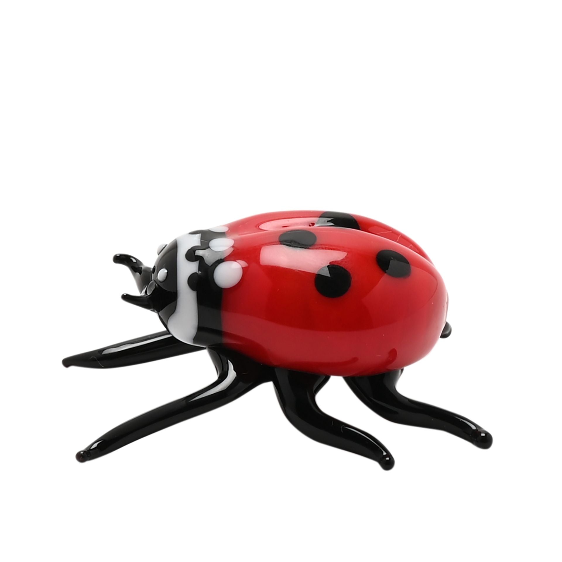 Objets d'art Miniature Glass Figurine - Ladybird