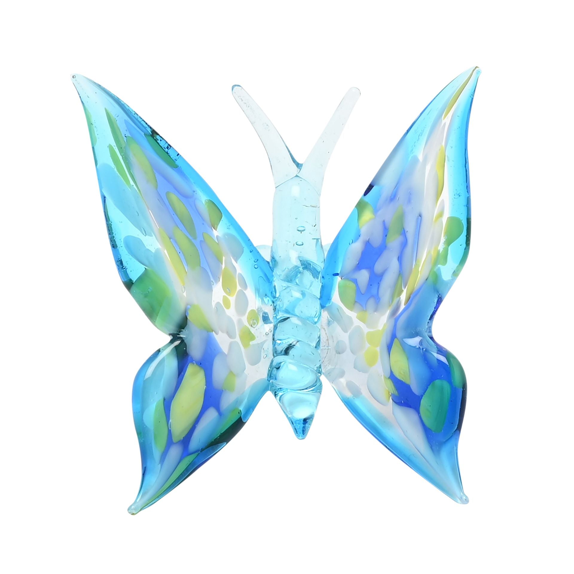 Objets d'art Miniature Glass Figurine - Blue Butterfly