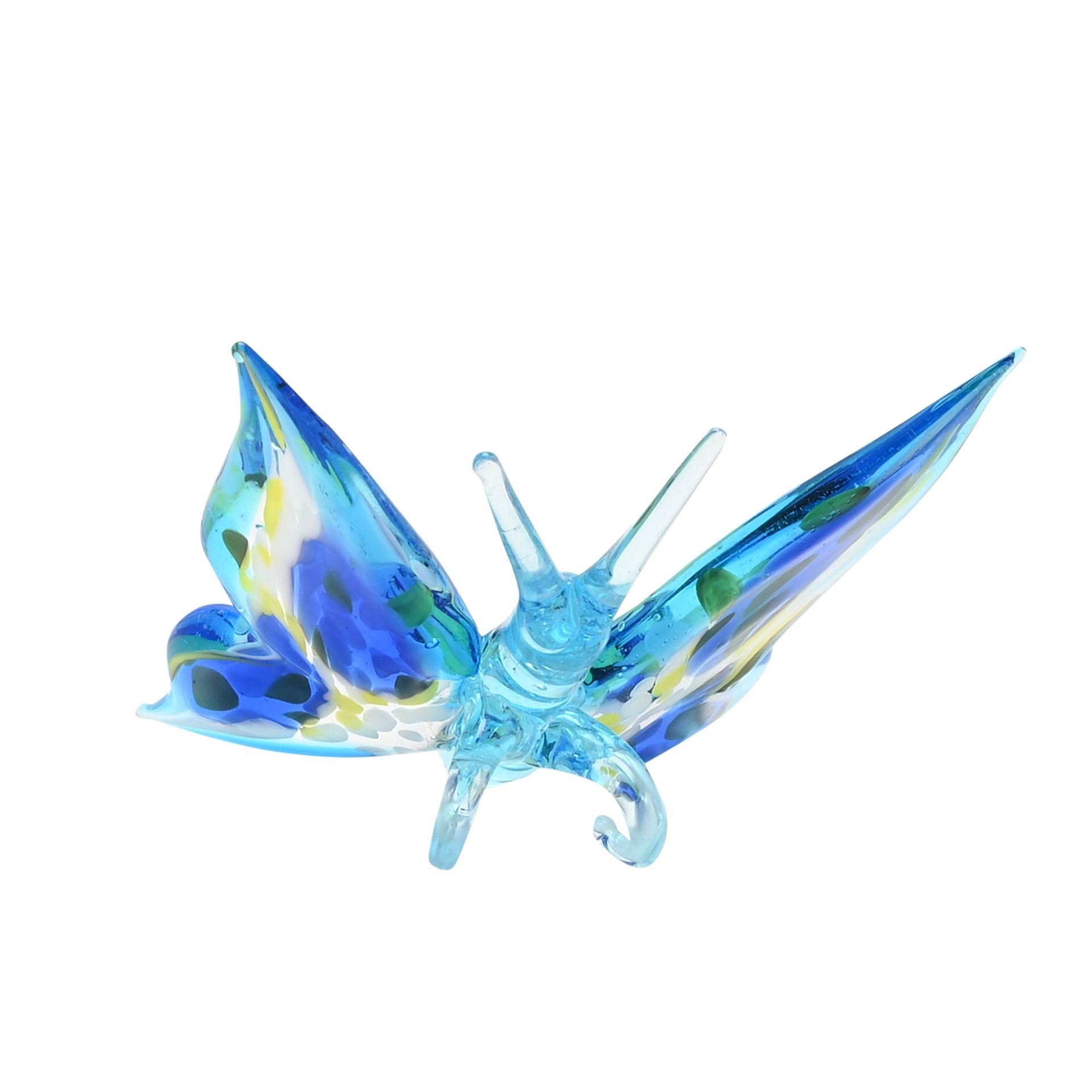 Objets d'art Miniature Glass Figurine - Blue Butterfly