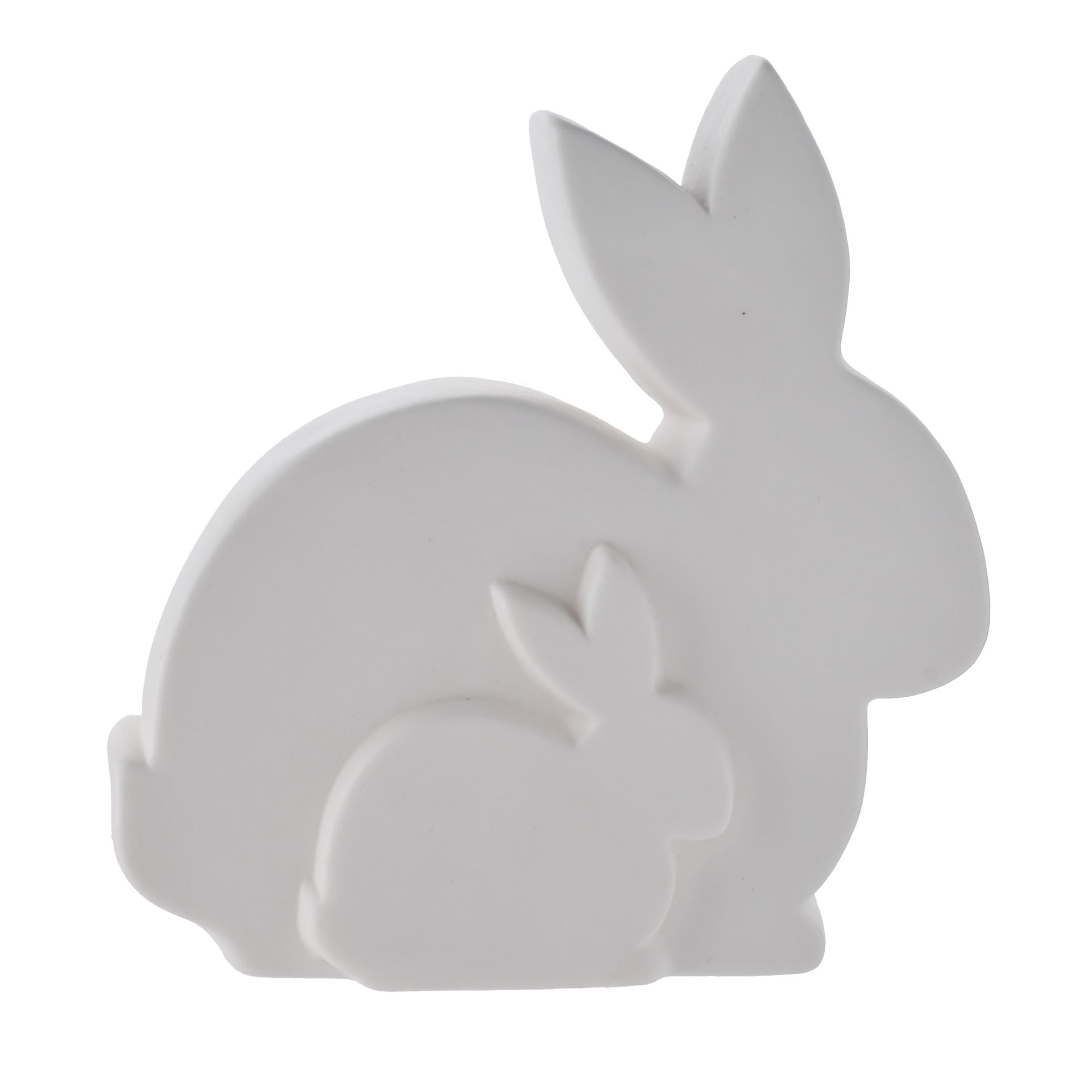 Eggs-traordinary Gifting LED Ceramic Mum and Baby Bunny Light 15cm