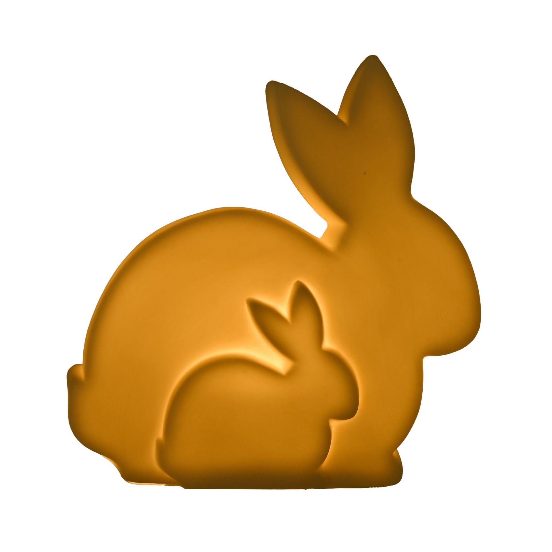 Eggs-traordinary Gifting LED Ceramic Mum and Baby Bunny Light 15cm