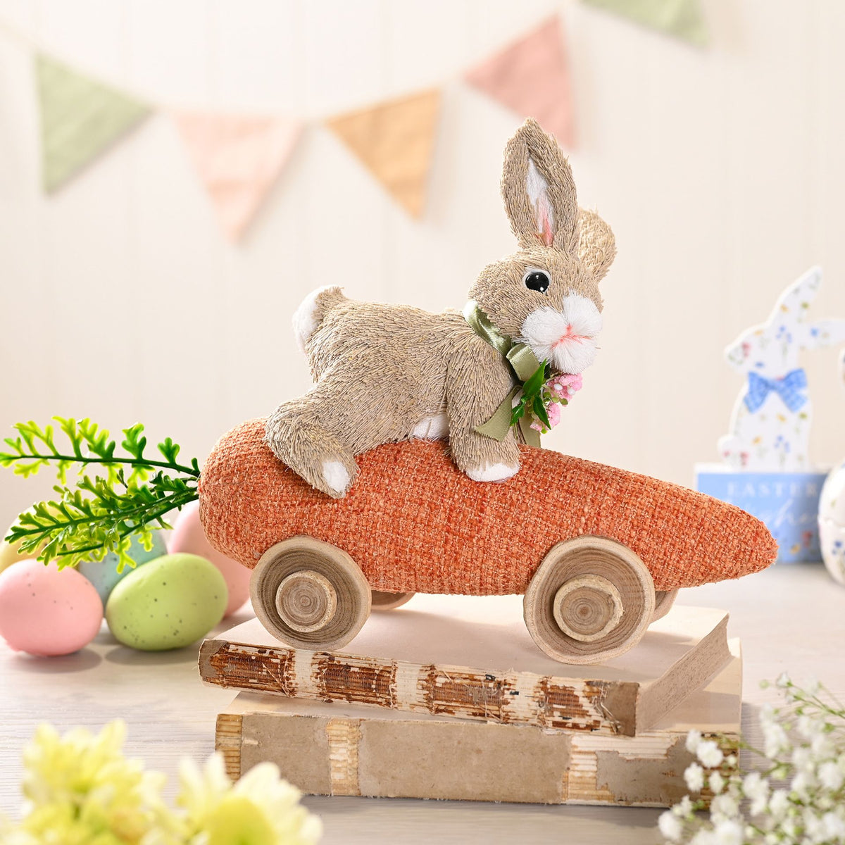 Eggs-traordinary Gifting Company Bunny Riding Carrot Car